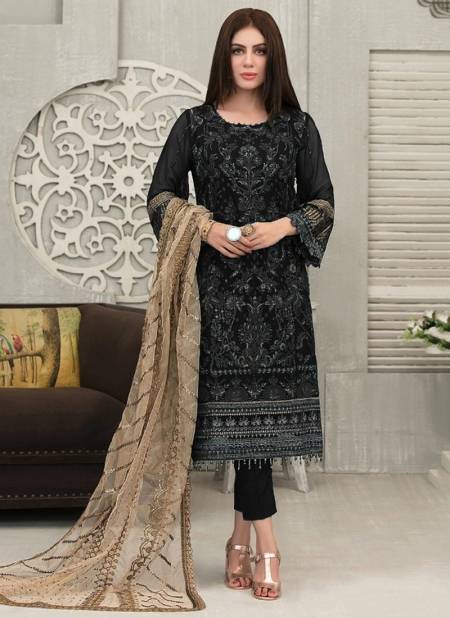 Black Colour Heavy Fox Georgette Festive Wear Fancy Salwar Suit Collection 8125 F